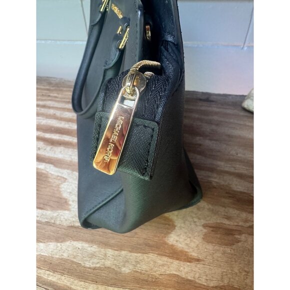 Michael Kors Black Saffiano Leather Selma Convertible Satchel Bag - Picture 9 of 11